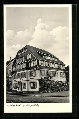 AK Spaichingen /Wttbg., Bahnhof Hotel
