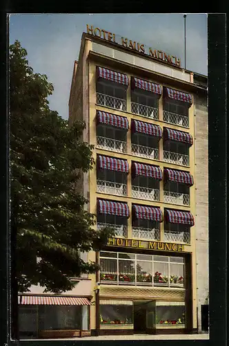 AK Düsseldorf, Hotel Haus Münch, Königsallee 90