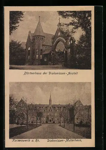 AK Kaiserswerth a. Rh., Pförtnerhaus der Diakonissen-Anstalt, Diakonissen-Mutterhaus