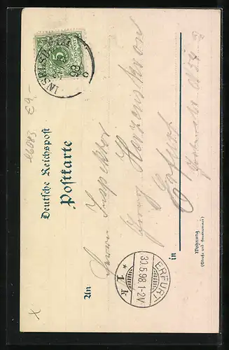 Lithographie Inselberg, Gothaisches Hotel, Thorstein