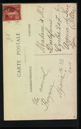 Blumengruss-AK Chalamont, L`Eglise, Vue Générale, Kleeblatt