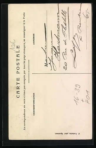 Blumengruss-AK Miribel, Quartier de l`Eglise, La Gare, Kleeblatt