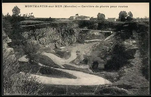 AK Montmartin-sur-Mer, Carrière de pierre pour routes