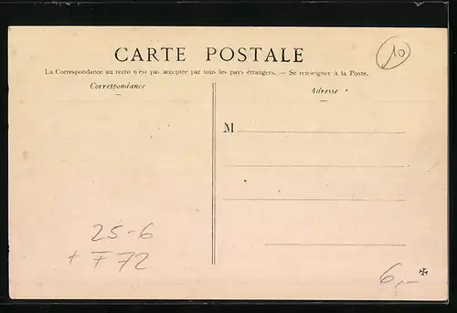 AK Vibraye, Circuit de la Sarthe 1906, La sortie de la Foret, Autorennen