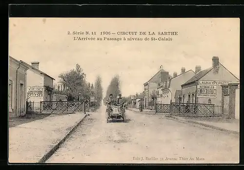 AK Saint-Calais, l'Arrivée au Passage à niveau