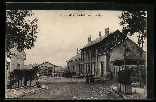 AK St Eloy-les-Mines, La Gare, Bahnhof