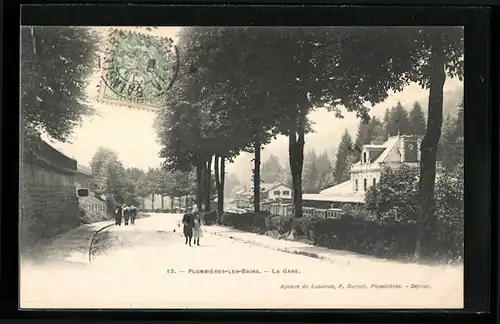 AK Plombières-les-Bains, La Gare, Bahnhof