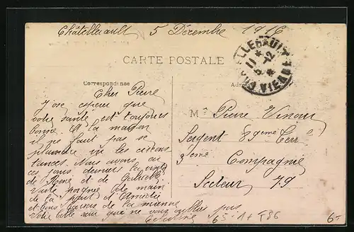 AK Chatellerault, La Gare, Bahnhof