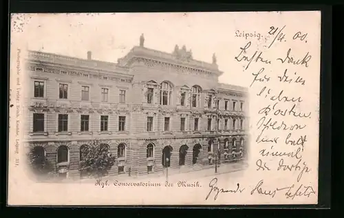 AK Leipzig, Kgl. Conservatorium der Musik
