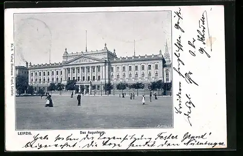 AK Leipzig, Das Augusteum bei Schönwetter