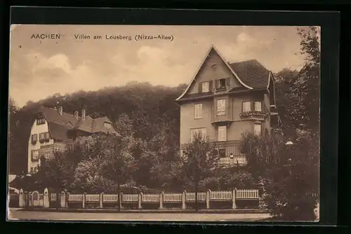 AK Aachen, Villen am Lousberg, Nizza-Allee