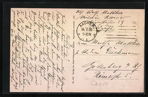 AK Aachen, Partie am Bahnhofplatz