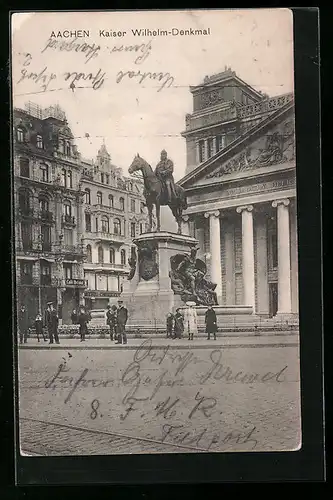 AK Aachen, Kaiser Wilhelm-Denkmal