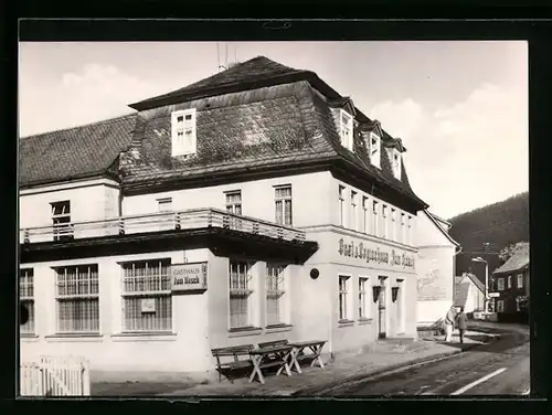 AK Unterweissbach /Thür., Gast- und Pensionshaus Zum Hirsch