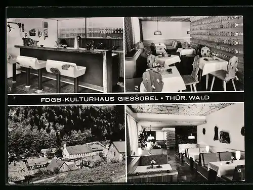 AK Giesshübel, FDGB-Kulturhaus, Ortsansicht