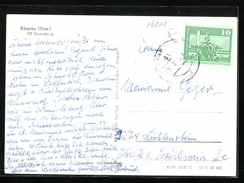 AK Biberau /Thür., FDGB-Erholungsheim Robert Stamm