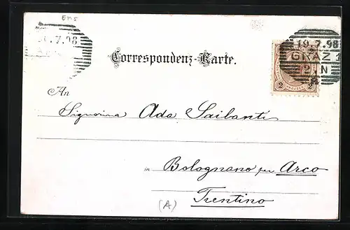 Lithographie Graz, Hauptplatz, Rathaus, Mausoleum