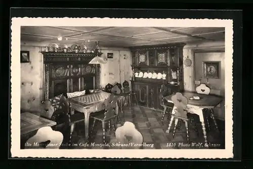 AK Schruns, Alte Montafoner Stube im Cafe Montjola