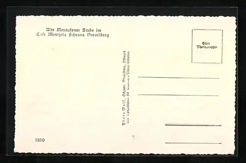 AK Schruns, Alte Montafoner Stube im Cafe Montjola