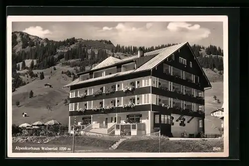 AK Mittelberg, Alpenkurhaus Walsertal, Bahnstation Oberstdorf i. Allgäu