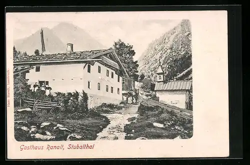 AK Ranalt /Stubaital, Gasthaus, Kapelle