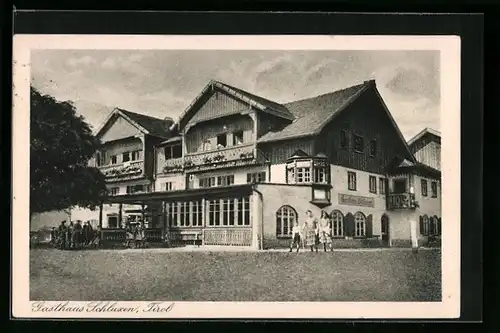 AK Pinswang, Gasthaus Schluxen, Bes.: L. Mertel