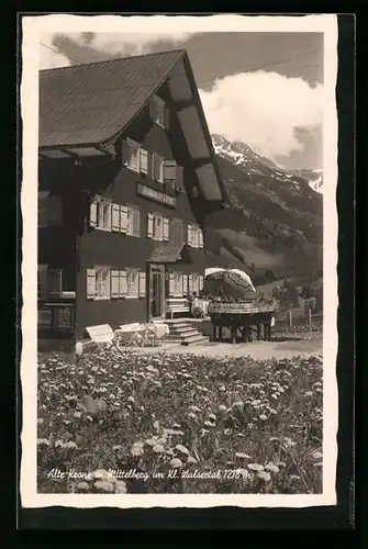 AK Mittelberg i. Kl. Walsertal, Gasthaus Alte Krone