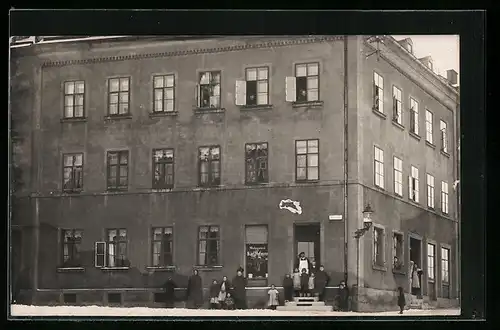 Foto-AK Hof /Saale, Metzgerei Karl Hoffmann, Weberstrasse