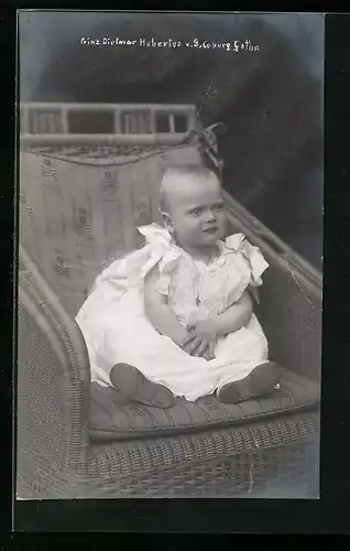 AK Prinz Dietmar Hubertus als Kleinkind im Kleidchen