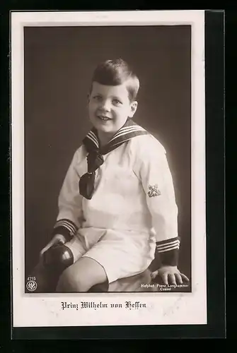 AK Prinz Wilhelm von Hessen-Darmstadt als Kind in Matrosenuniform