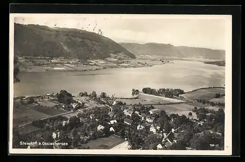 AK Steindorf am Ossiachersee, Ortsansicht mit Seeblick