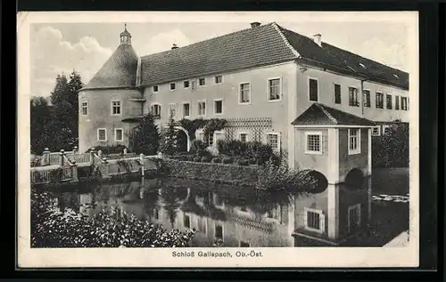 AK Gallspach, Schloss mit Brücke