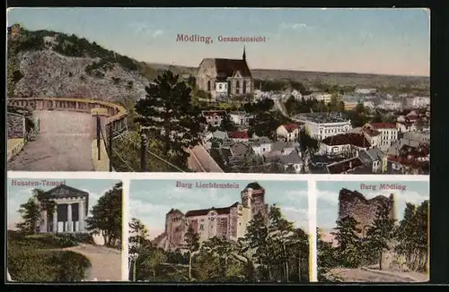 AK Mödling, Husaren-Tempel, Burg Liechtenstein, Burg Mödling