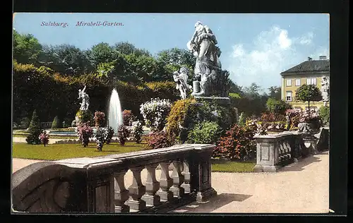 AK Salzburg, Partie im Mirabellgarten