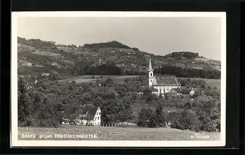 AK Gams, Ortsansicht gegen Engelweingarten