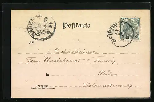 AK Klosterneuburg, Ortsansicht mit Stift und Stiftskirche