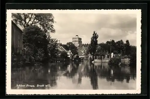 Foto-AK Bruck a. / L., Blick auf Schloss Prugg