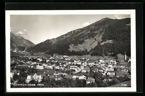 AK Landeck-Zams, Ortsansicht mit Bergblick