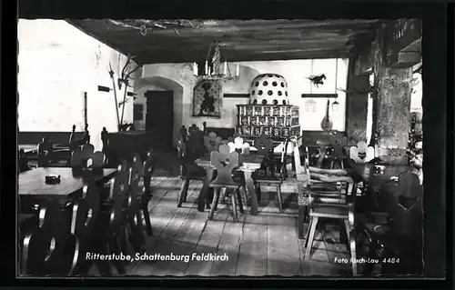 AK Feldkirch, Gasthaus Schattenburg, Ritterstube, Innenansicht