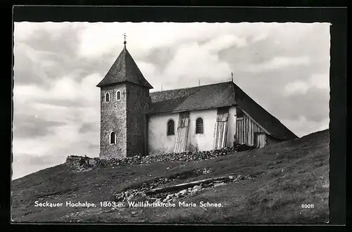 AK Seckauer Hochalpe, Wallfahrtskirche Maria Schnee