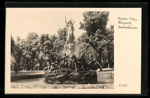 AK Baden, Undinebrunnen im Kurpark