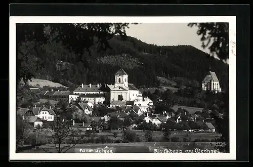 AK Kirchberg am Wechsel, Ortspartie mit Kirche
