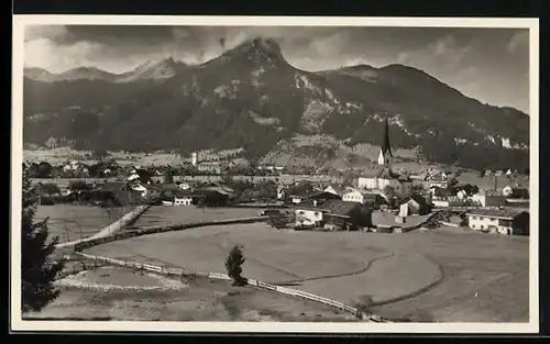 AK Reutte, Teilansicht mit Kirche