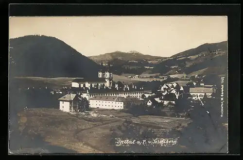 AK Spital a. P., Teilansicht mit Kirche vom Josefiberg