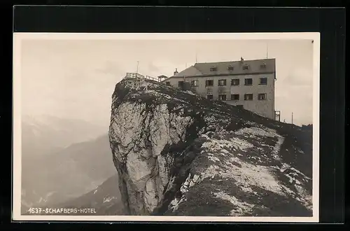 AK Schafberg, Blick zum Hotel