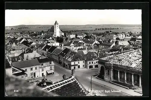 AK Eisenstadt, Teilansicht aus der Vogelschau