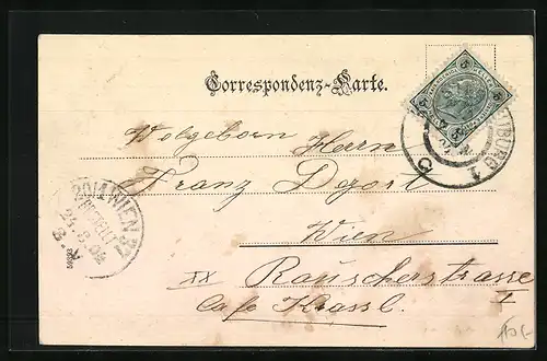 AK Weidling, Ortsansicht mit Umland