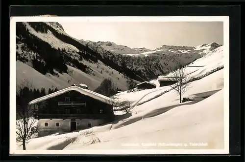 AK Saalbach, Gasthof Mitterlengau g. Talschluss