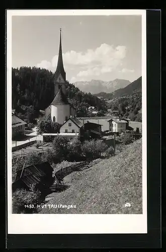 AK Hüttau i. Pongau, Teilansicht mit Kirche