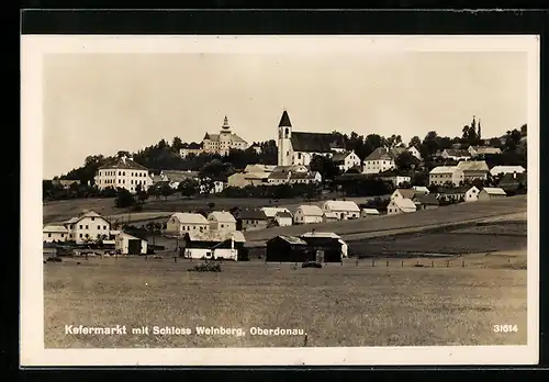 AK Kefermarkt, Teilansicht mit Schloss Weinberg